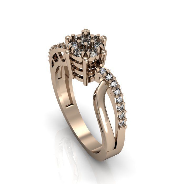 wedding ring 3D print model_2