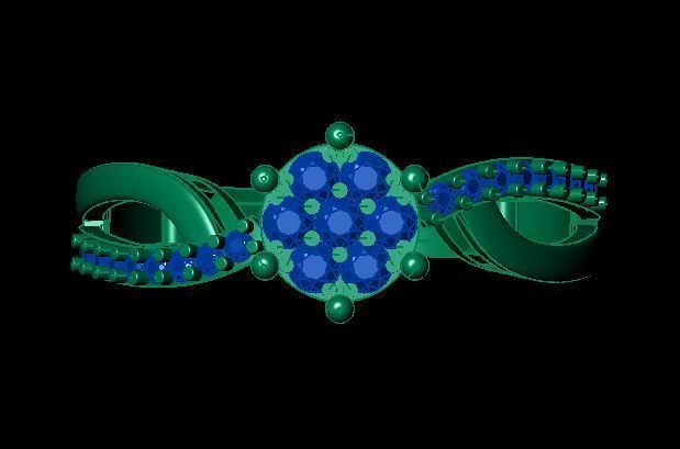 wedding ring 3D print model_12