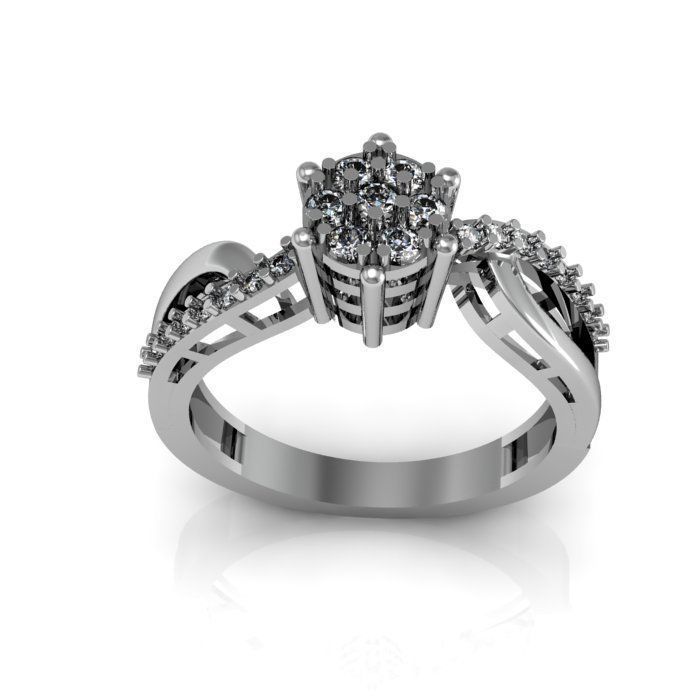 wedding ring 3D print model_4