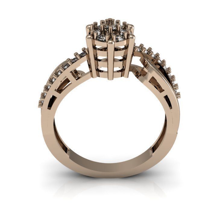 wedding ring 3D print model_8