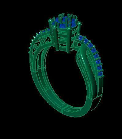 wedding ring 3D print model_10