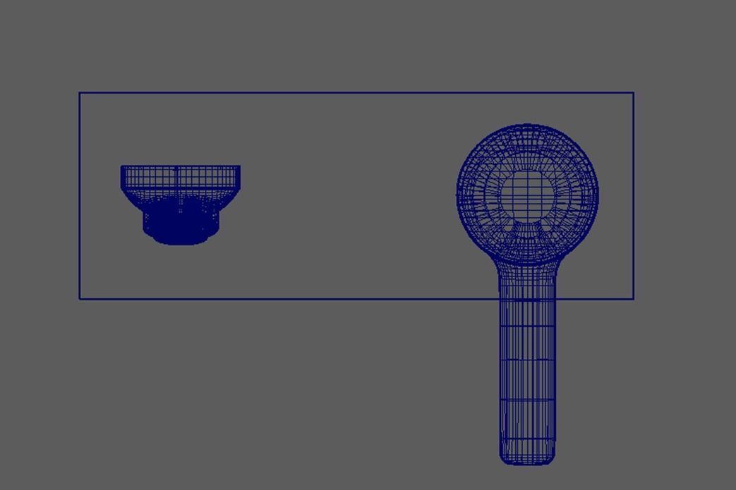 Grohe Product-faucet-Linear Two Hole  Basin Mixer L-Size Low-poly 3D model_3