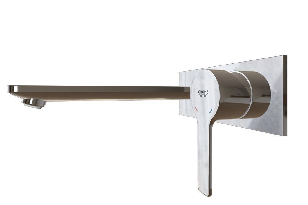 Grohe Product-faucet-Linear Two Hole  Basin Mixer L-Size Low-poly 3D model_1