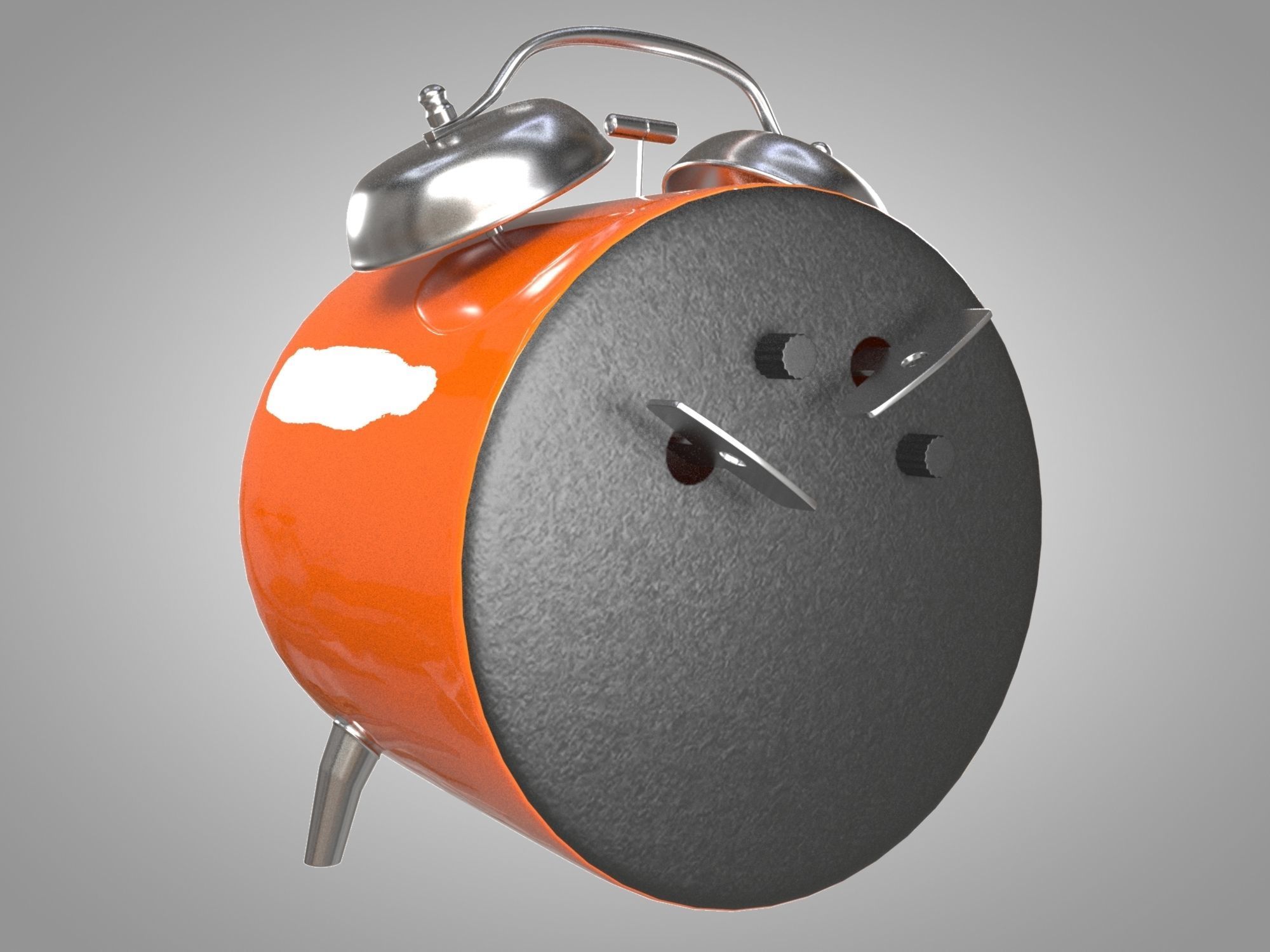 Alarm Clock 01 Low-poly 3D model_6