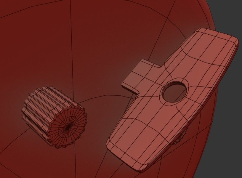 Alarm Clock 01 Low-poly 3D model_9