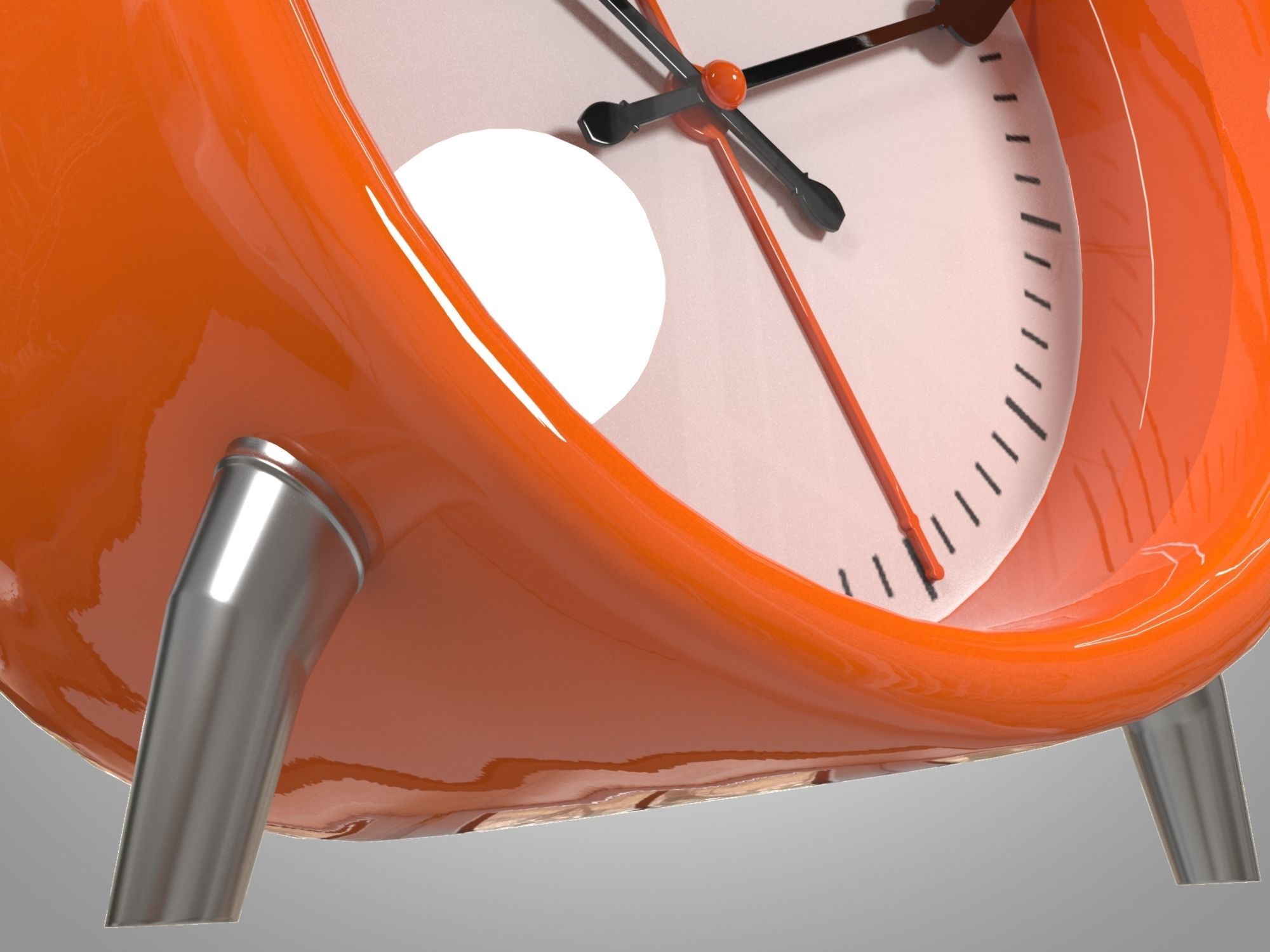 Alarm Clock 01 Low-poly 3D model_4