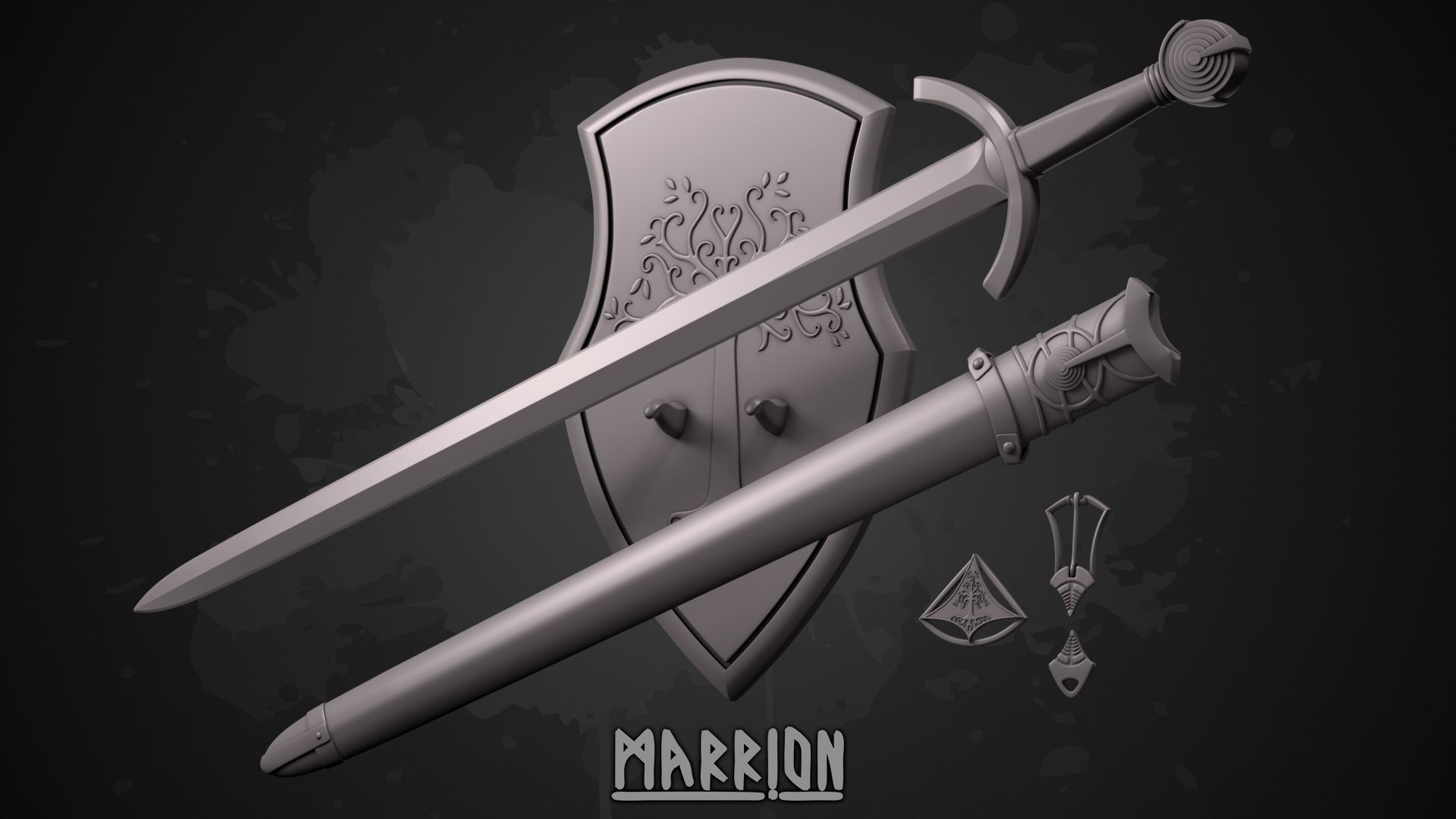 Gondorian Infantry Sword 3D print model_10