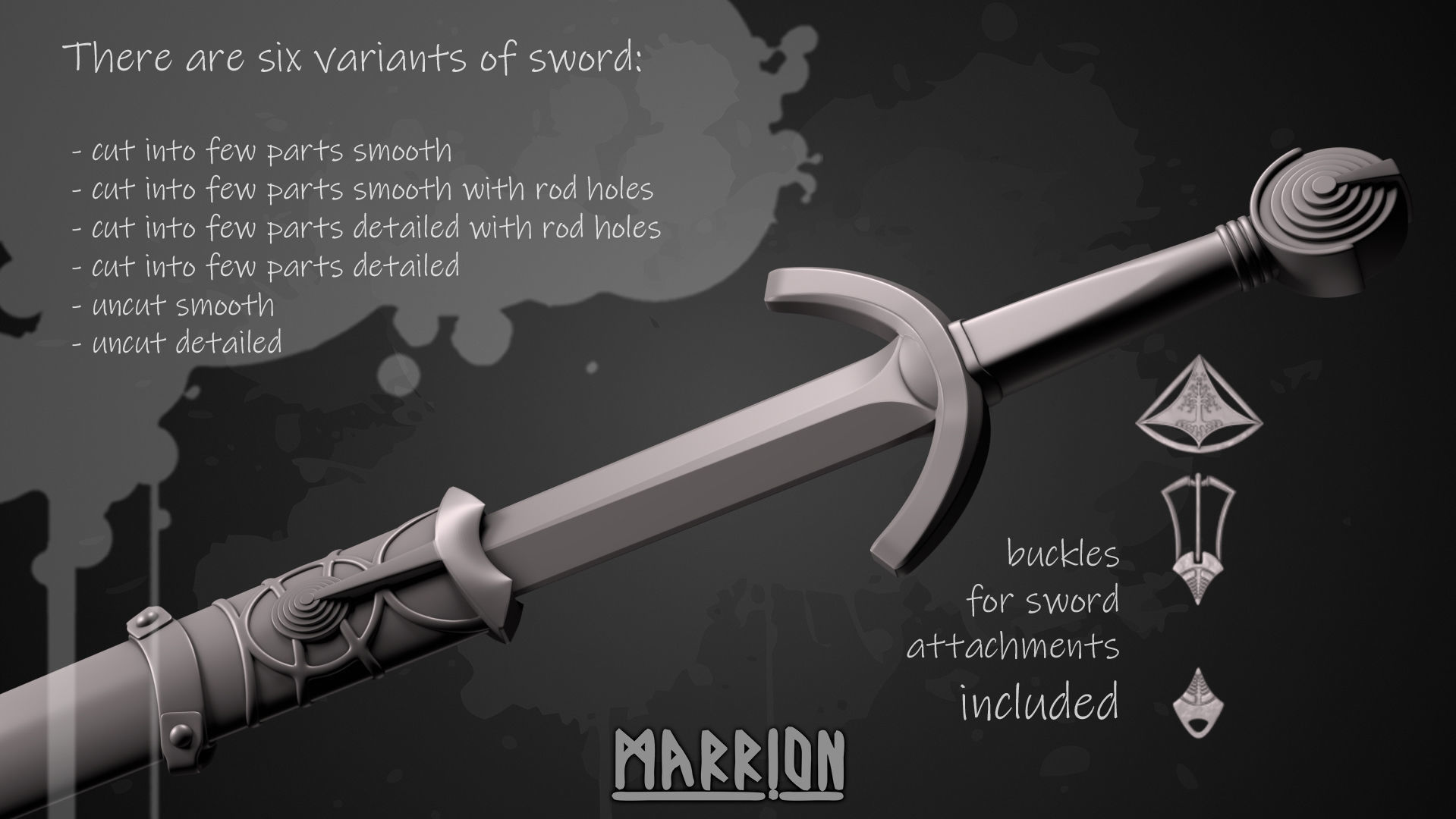 Gondorian Infantry Sword 3D print model_14