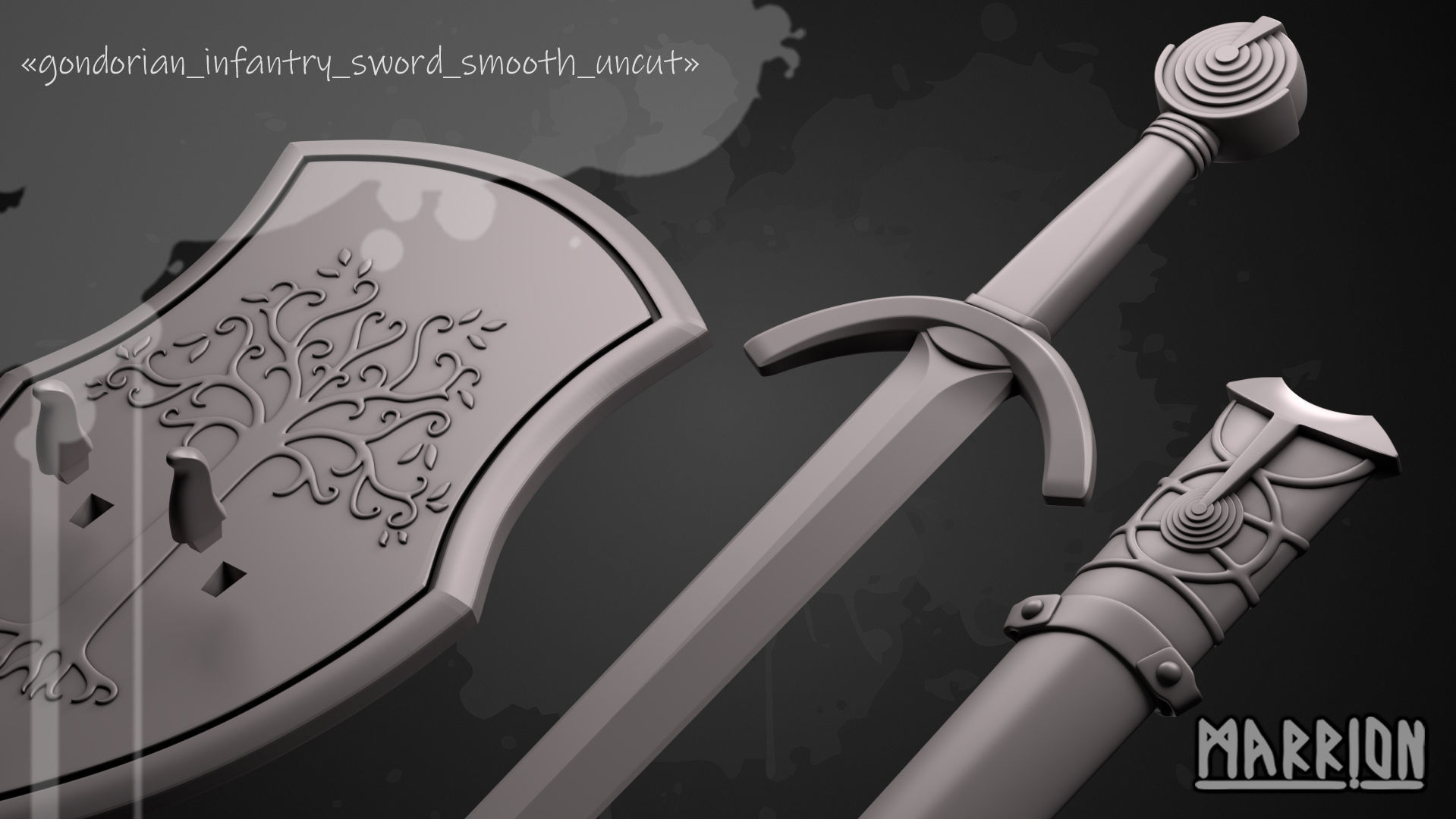 Gondorian Infantry Sword 3D print model_15