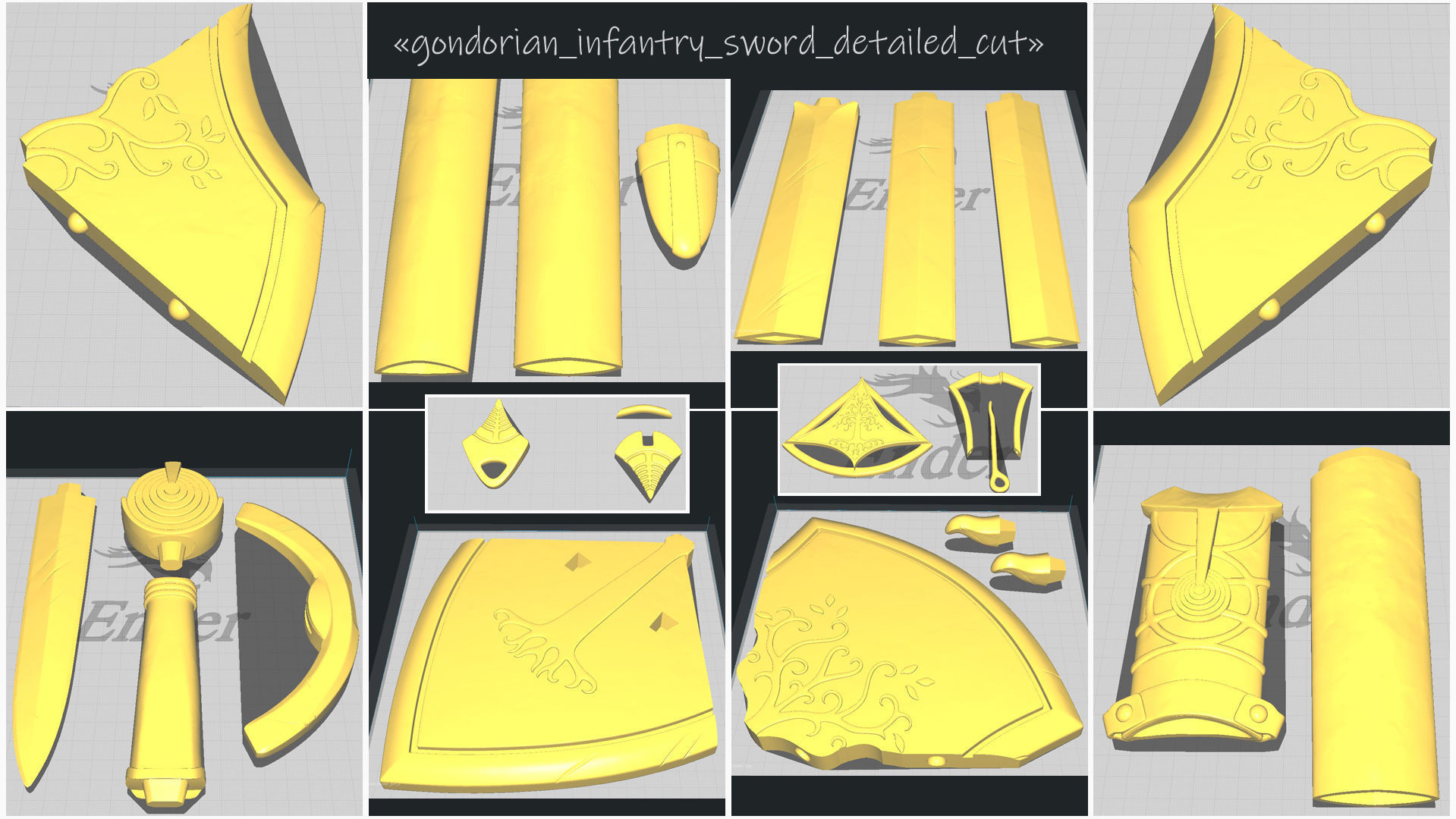 Gondorian Infantry Sword 3D print model_16