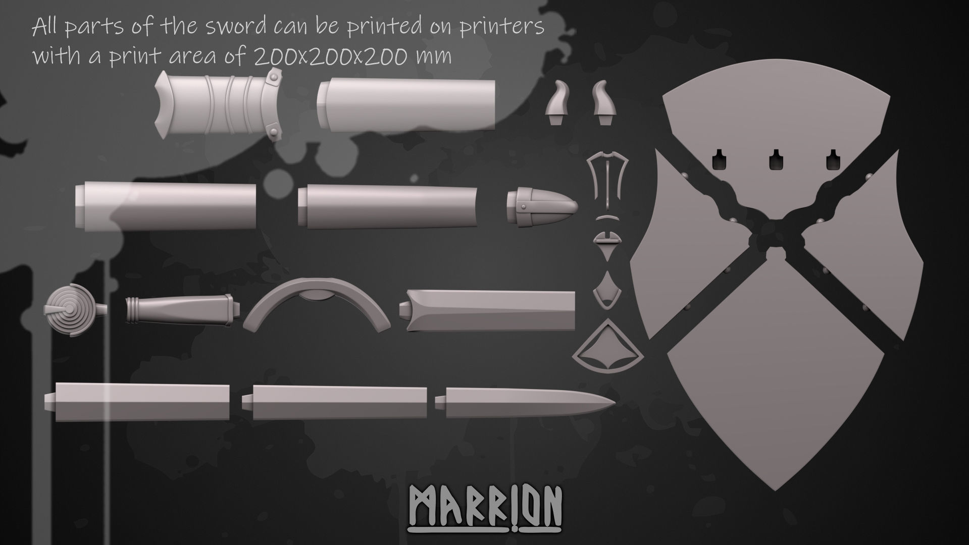 Gondorian Infantry Sword 3D print model_6