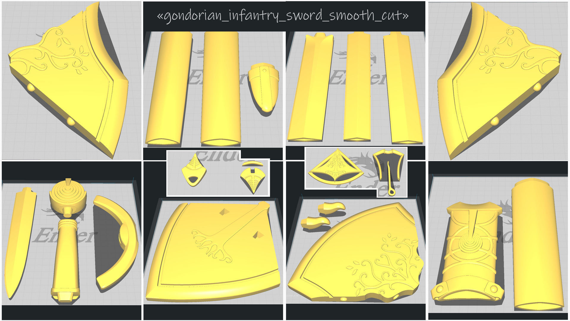 Gondorian Infantry Sword 3D print model_18