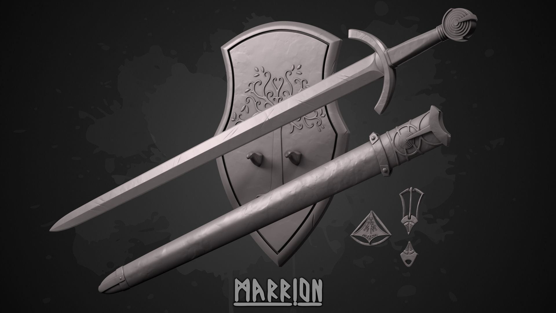 Gondorian Infantry Sword 3D print model_1