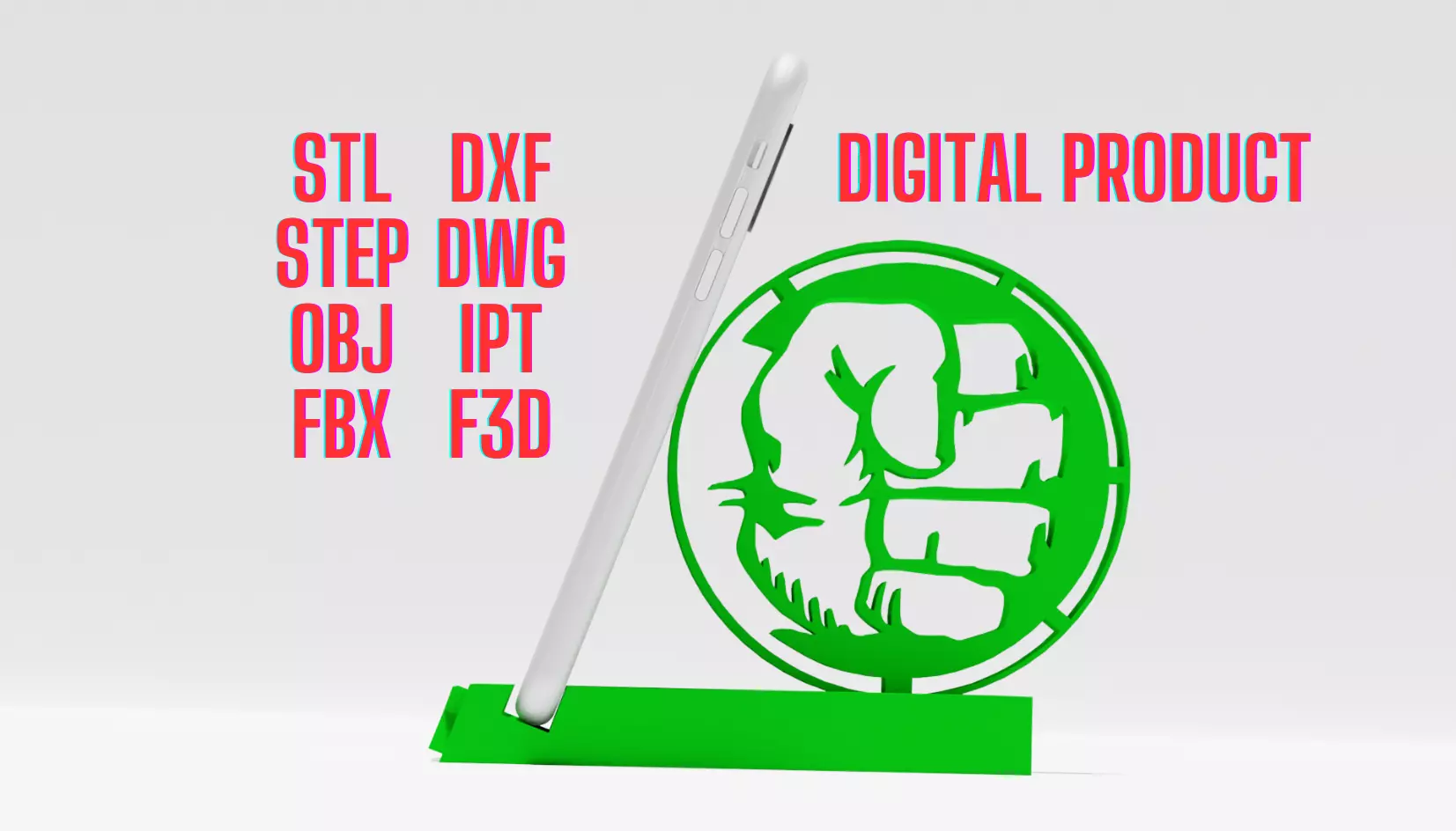 3D Hulk Phone Holder 3D print model