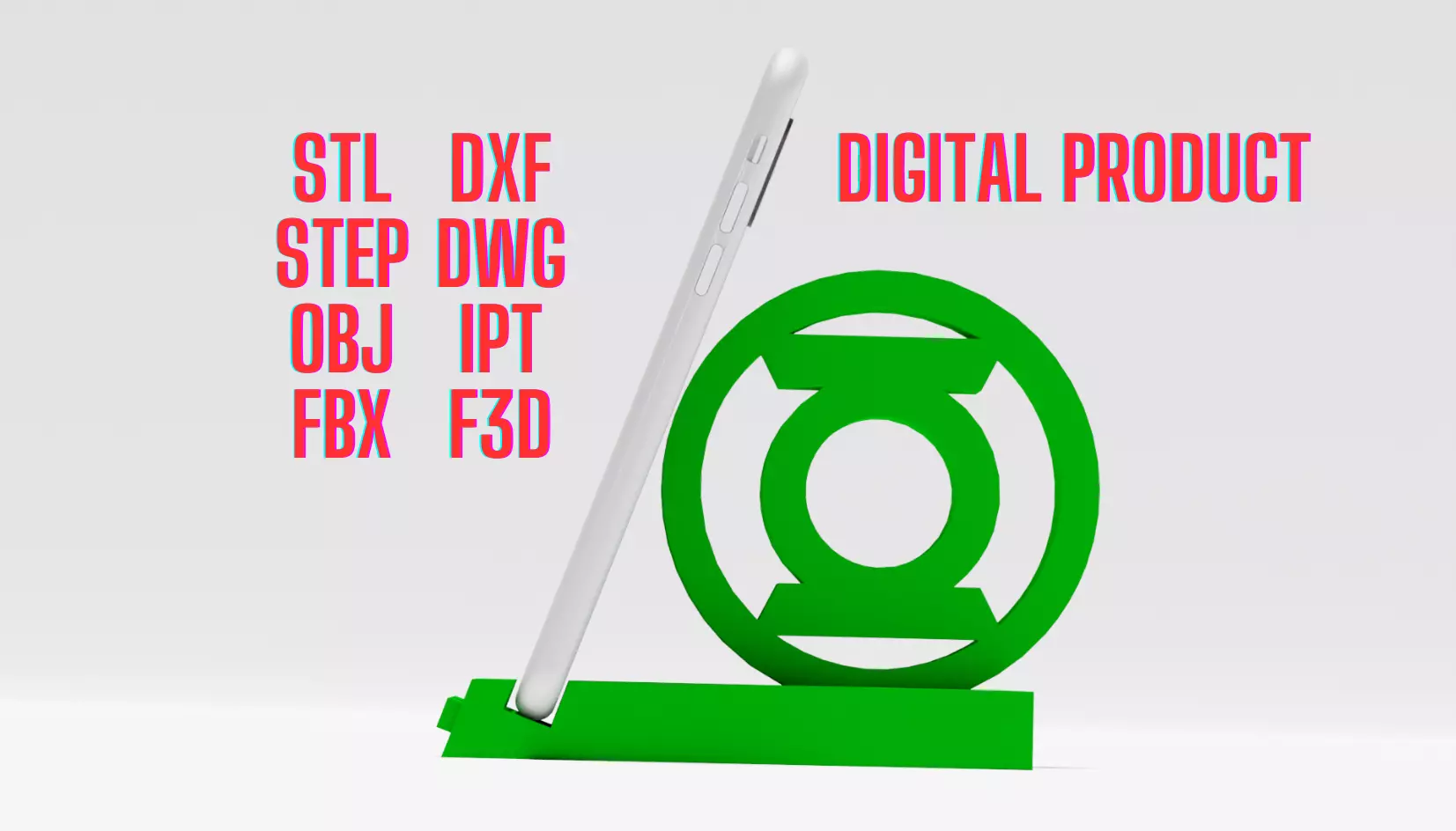 3D Green Lantern Phone Holder 3D print model_0