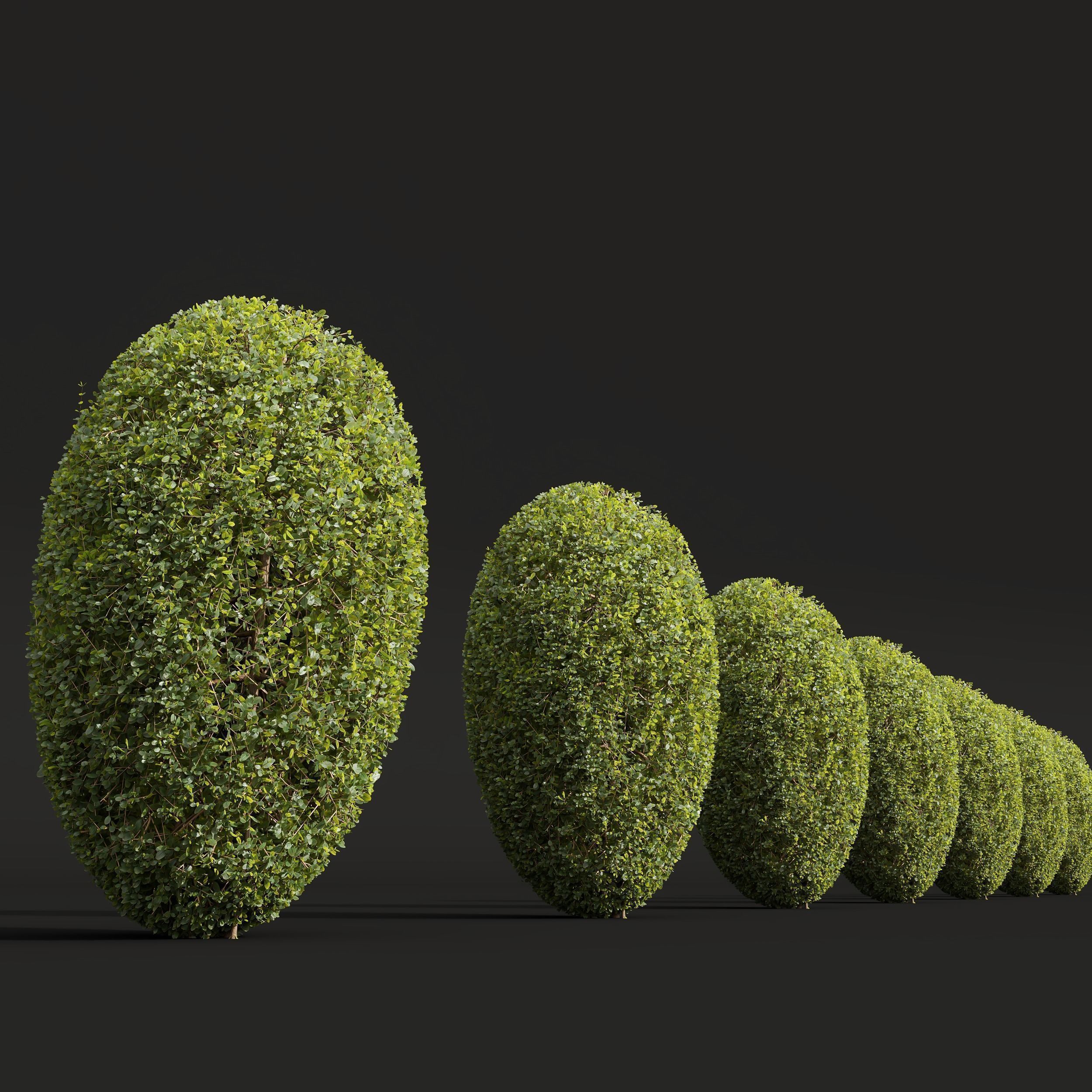 10 Different SETS Of Bush SET VOL12 3D Model Collection_11