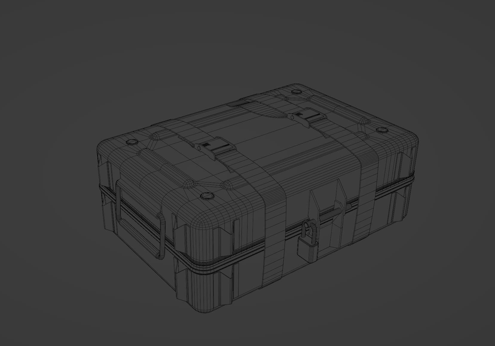 Sci-fi Crate Yellow Low-poly 3D model_5