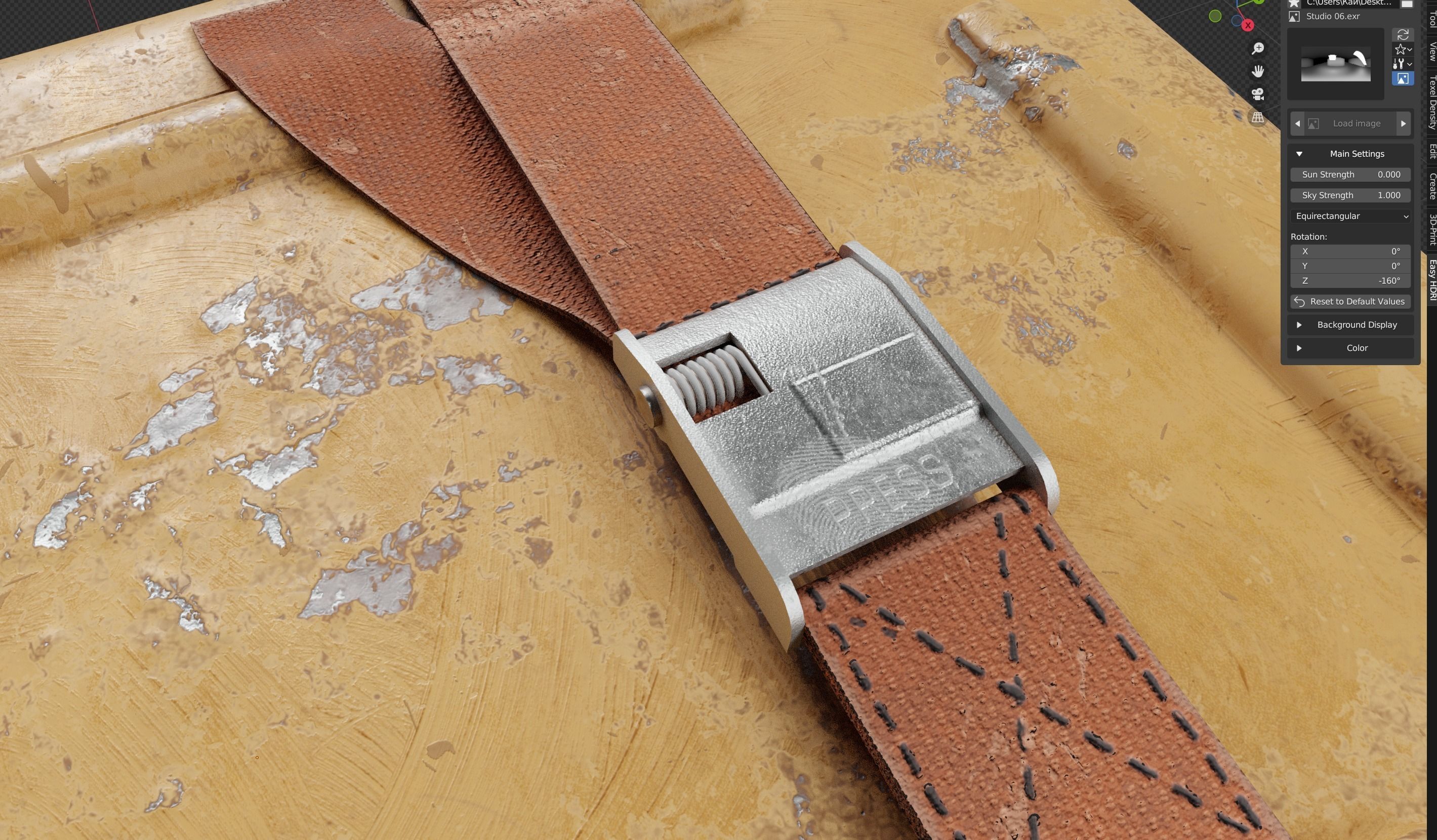 Sci-fi Crate Yellow Low-poly 3D model_19