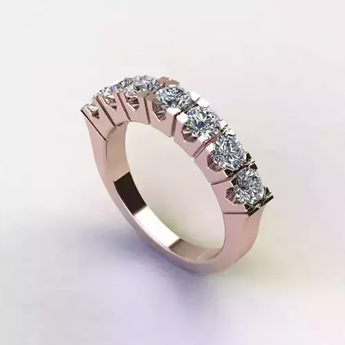 Eternity ring like french cut with 7 diamonds