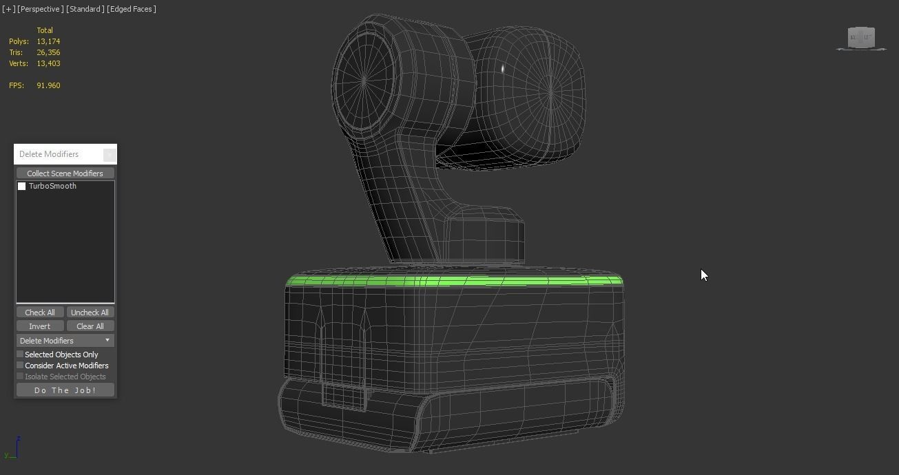 USB Webcam Insta360 Link  Low-poly 3D model_5