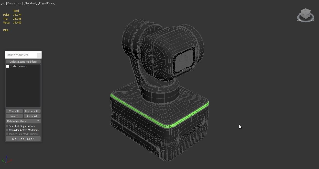 USB Webcam Insta360 Link  Low-poly 3D model_3