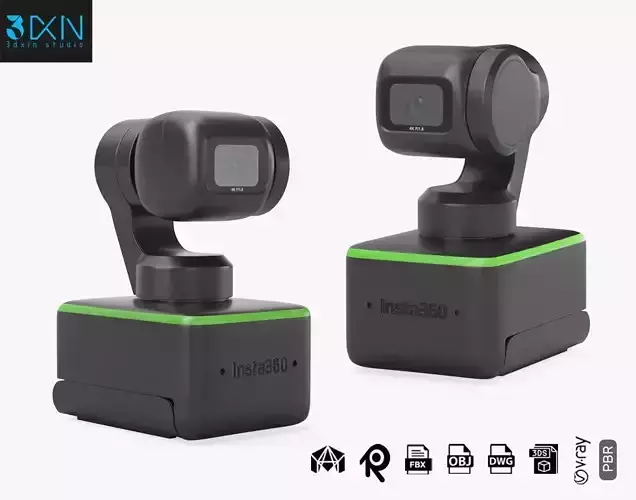 USB Webcam Insta360 Link  Low-poly 3D model