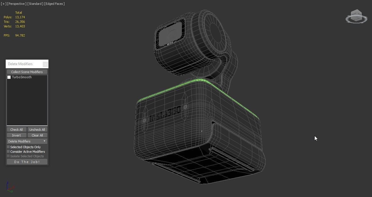 USB Webcam Insta360 Link  Low-poly 3D model_7