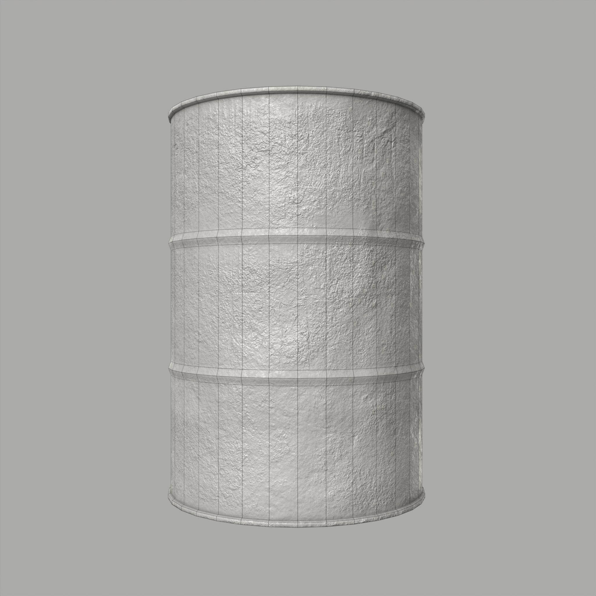 Oil Barrel Drum Metal Rusty Free low-poly 3D model_12