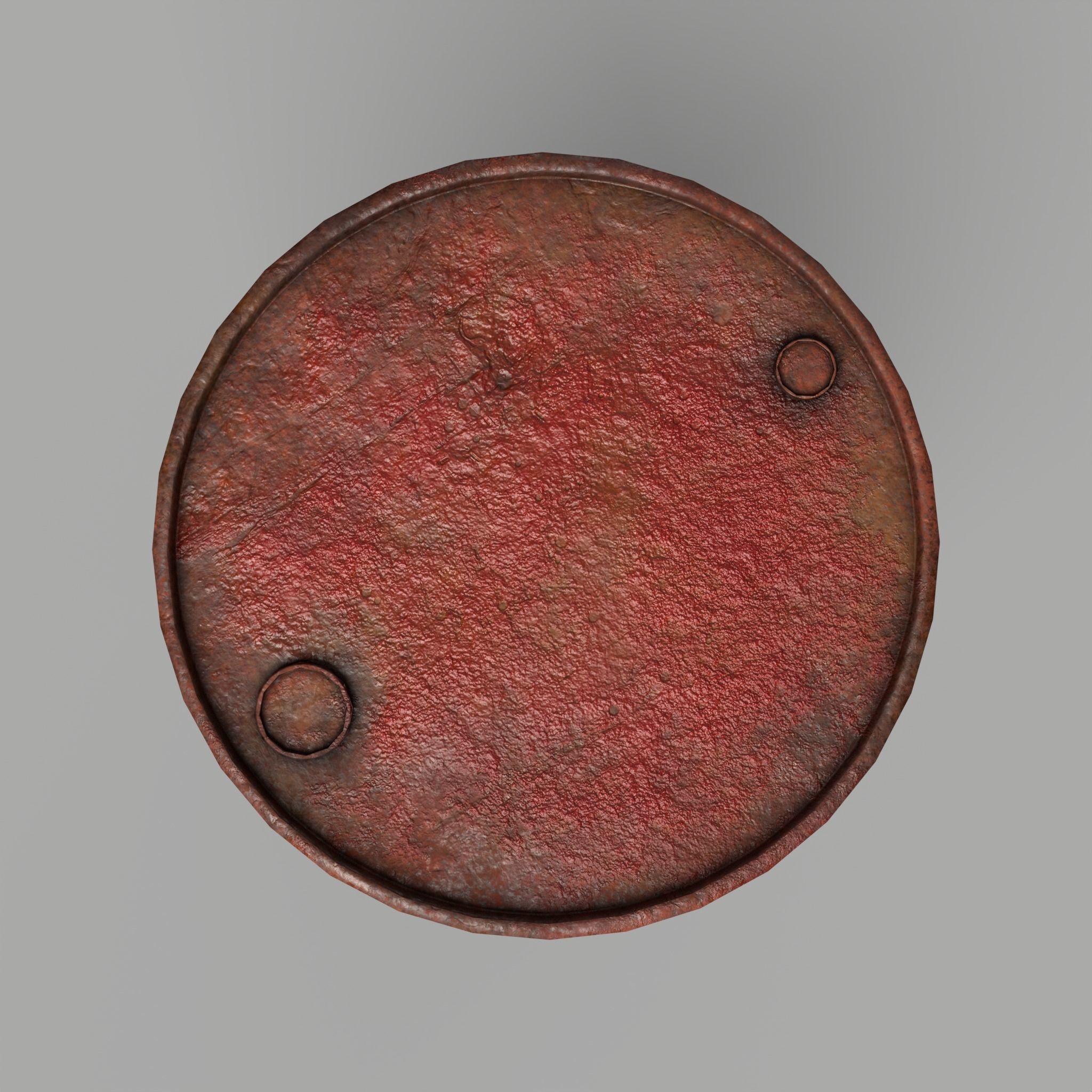 Oil Barrel Drum Metal Rusty Free low-poly 3D model_13