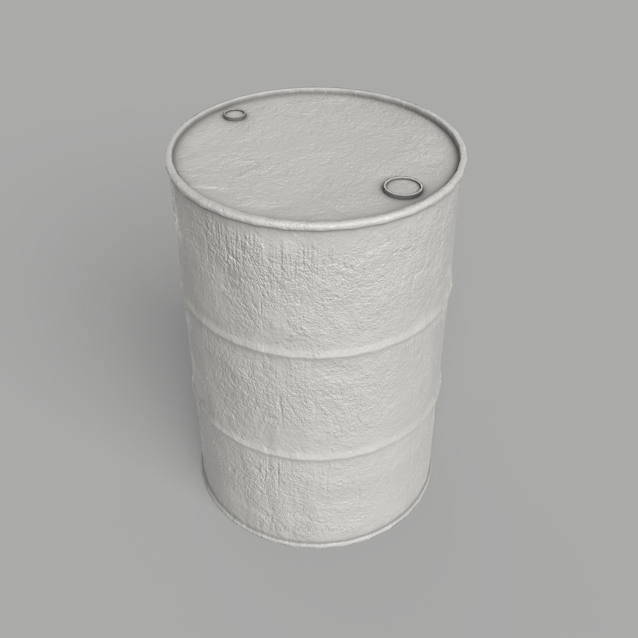 Oil Barrel Drum Metal Rusty Free low-poly 3D model_8