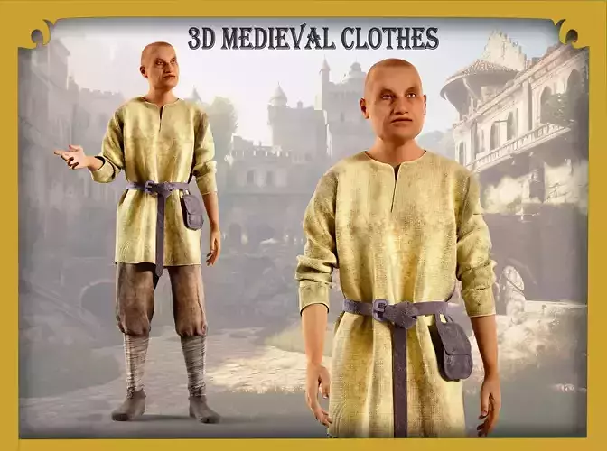 Medieval character outfit and shoes
