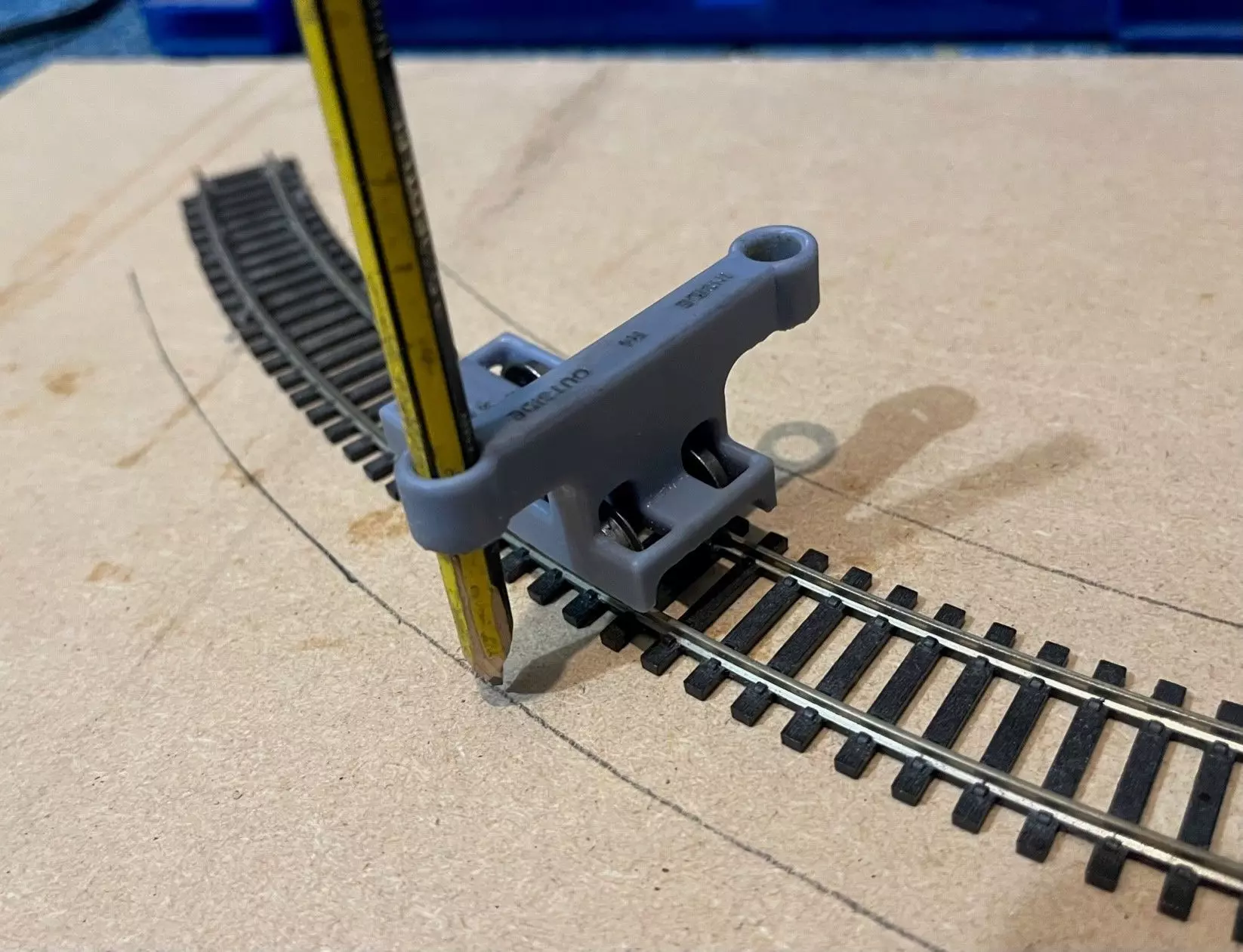 OO Curved Platform Distance Tool 3D print model_0