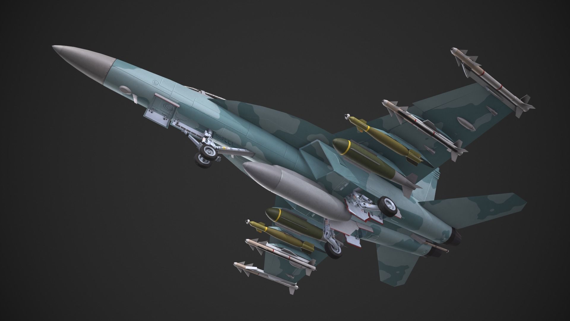 F-18 Super Hornet Low-poly 3D model_4