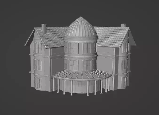 House villa architecture building vintage city pillars