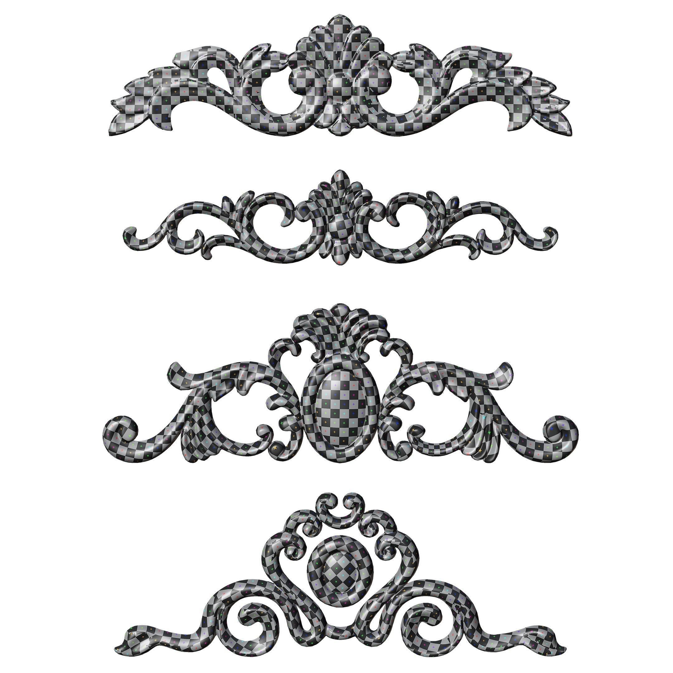 4 Low-Poly Ornament Vol 08-3 Low-poly 3D model_7