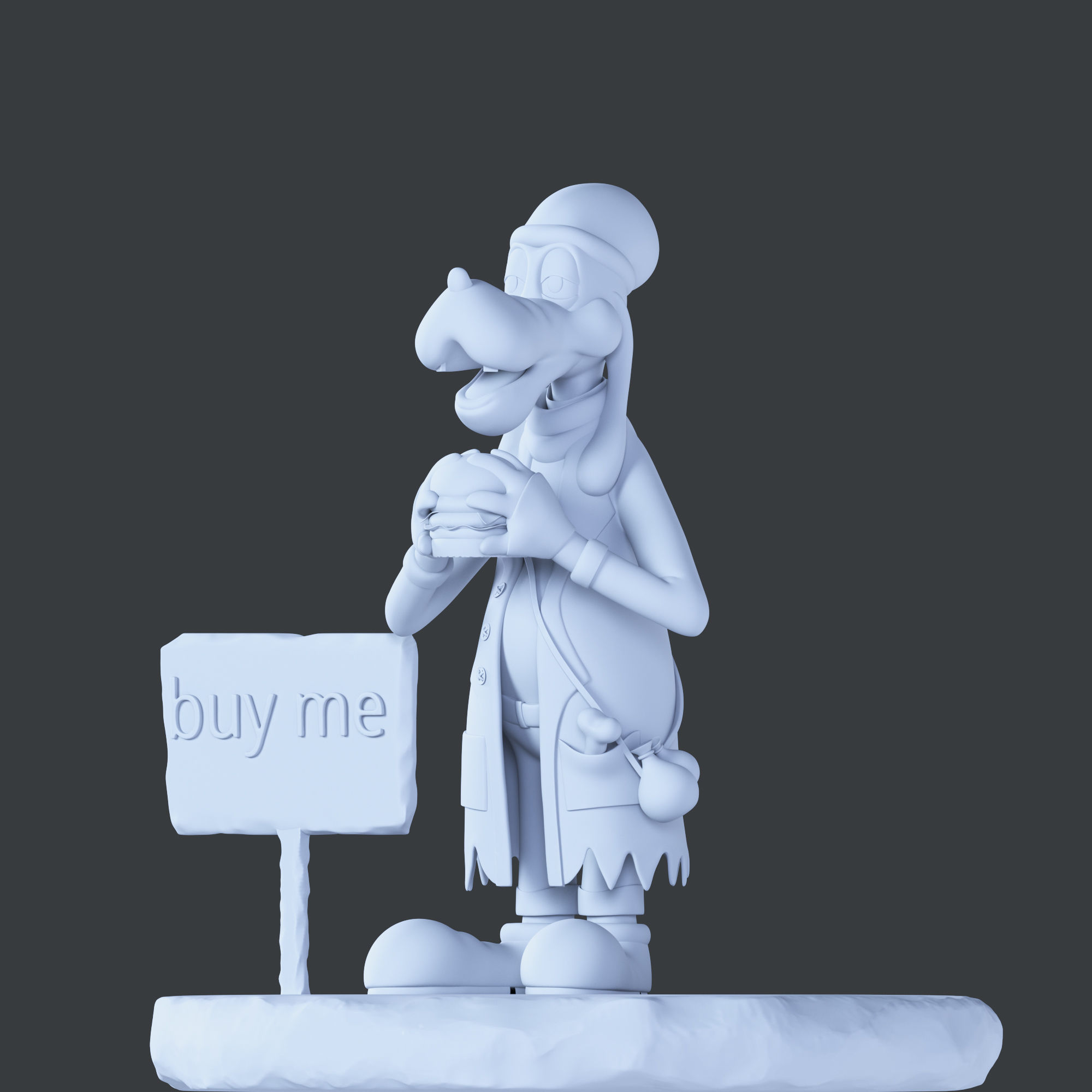 Tramp Goofy 3D print model_1