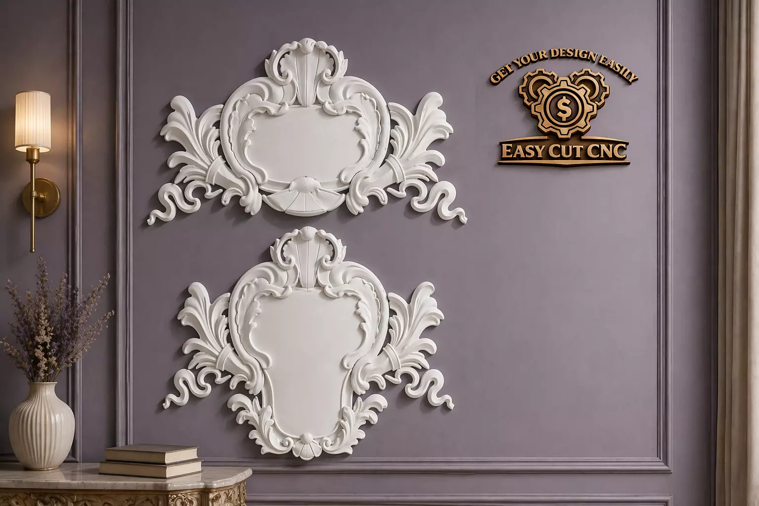 Classic Ornamental Wall Panel Relief 3D Design 3D model