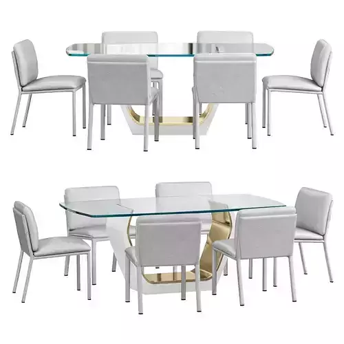 Zenit Premium XLUX Dining Table and Ambra dining chairt