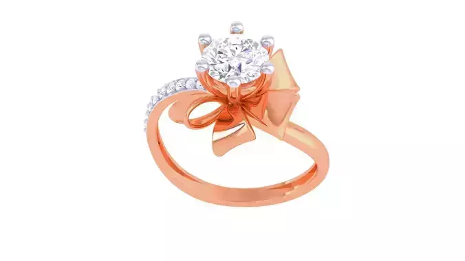 Women Solitaire Ring 3dm stl 3mf mtl gltf glb obj render