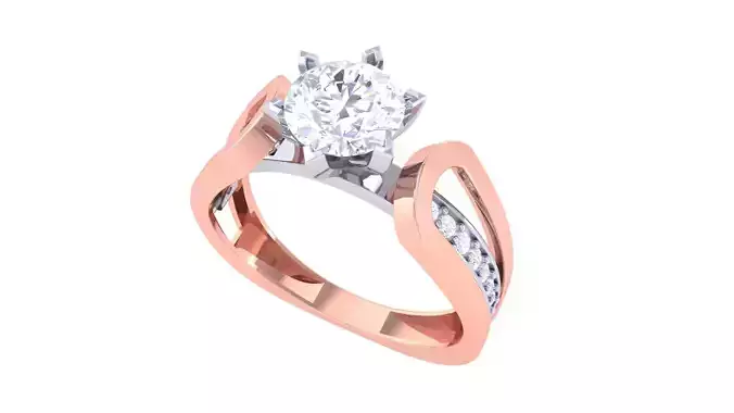 Women Solitaire Ring 3dm stl 3mf mtl gltf glb obj render