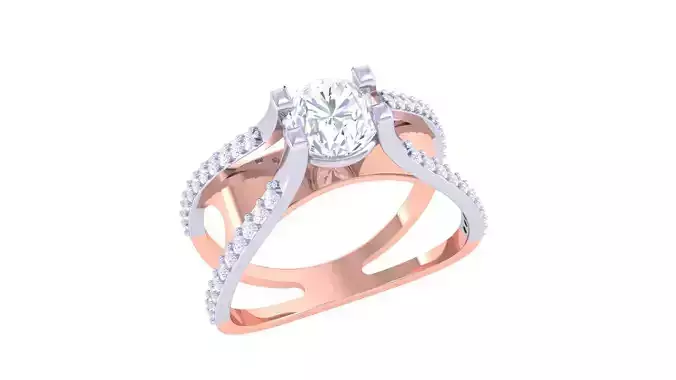 Women Solitaire Ring 3dm stl 3mf mtl gltf glb obj render