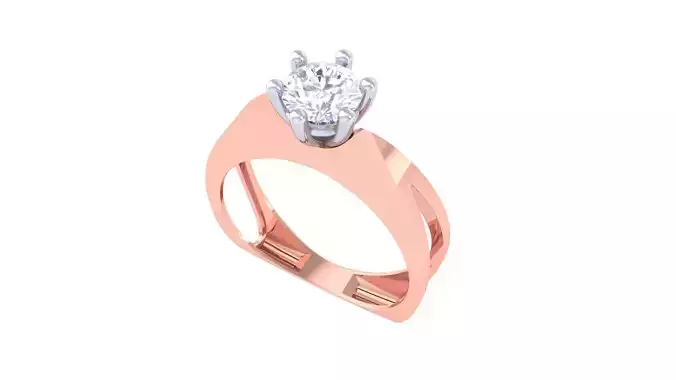Women Solitaire Ring 3dm stl 3mf mtl gltf glb obj render 3D print model