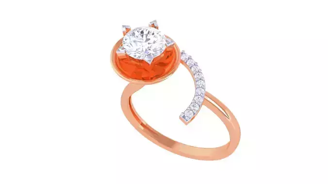Women Solitaire Ring 3dm stl 3mf mtl gltf glb obj render