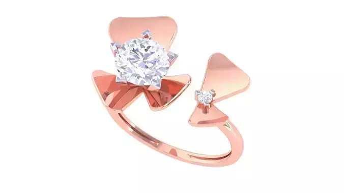 Women Solitaire Ring 3dm stl 3mf mtl gltf glb obj render