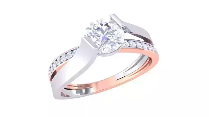 Women Solitaire Ring 3dm stl 3mf mtl gltf glb obj render