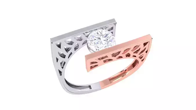 Ultra Vision Women Mono Single Diamond Solitaire Ring 3dm stl  3D print model
