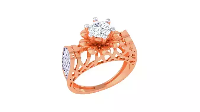Women Solitaire Ring 3dm stl 3mf mtl gltf glb obj render