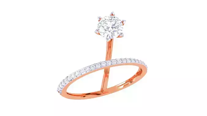 Women Solitaire Ring 3dm stl 3mf mtl gltf glb obj render