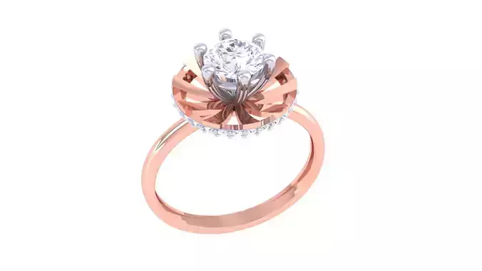Women Solitaire Ring 3dm stl 3mf mtl gltf glb obj render