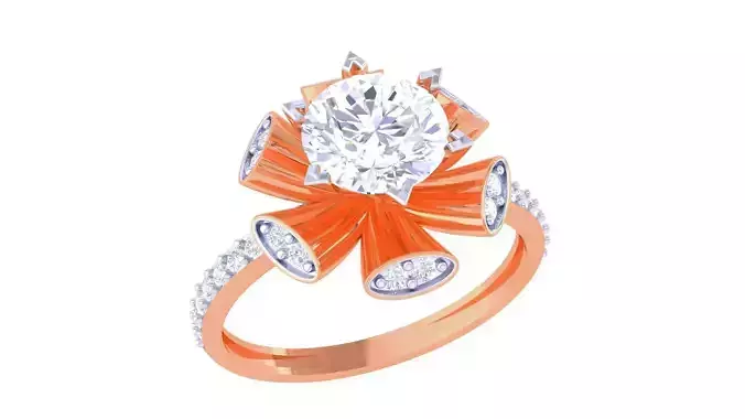 Women Solitaire Ring 3dm stl 3mf mtl gltf glb obj render